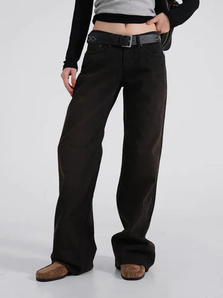 SOV Slim Fit Low-Rise Straight Pants