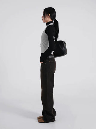 SOV Slim Fit Low-Rise Straight Pants