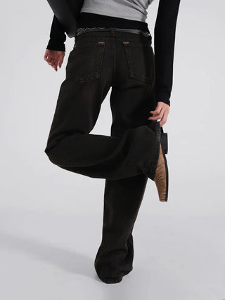 SOV Slim Fit Low-Rise Straight Pants