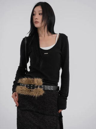 Mary Wild Naughty Fur Belt