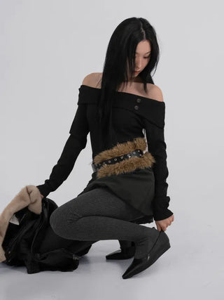 Mary Wild Naughty Fur Belt
