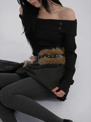 Mary Wild Naughty Fur Belt