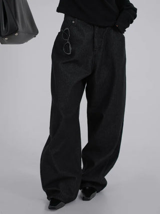 Lark Color Stitch Wide Curved Pants