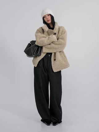 Lark Color Stitch Wide Curved Pants