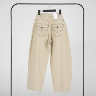 Lark Color Stitch Wide Curved Pants