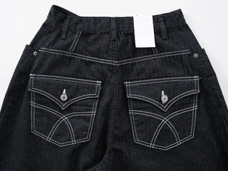 Lark Color Stitch Wide Curved Pants