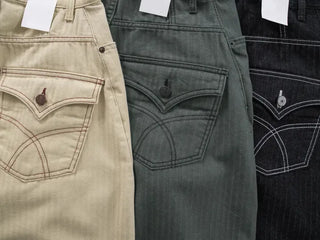 Lark Color Stitch Wide Curved Pants