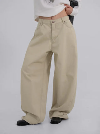 Lark Color Stitch Wide Curved Pants
