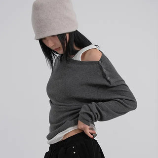 Nor Shoulder Button Multi-way T-shirt