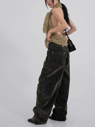 Nao Holiday Fur Halter Bustier