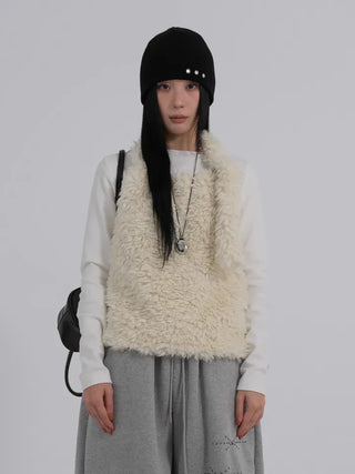 Nao Holiday Fur Halter Bustier