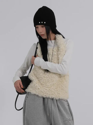 Nao Holiday Fur Halter Bustier
