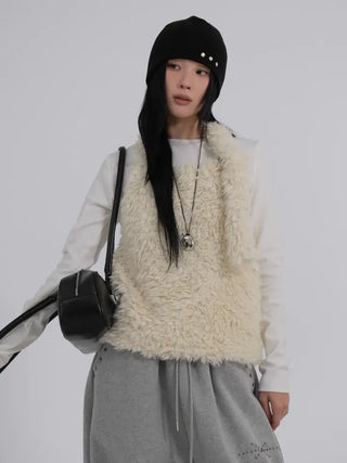 Nao Holiday Fur Halter Bustier
