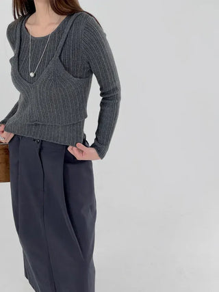Leon Bustier Ribbed Knit