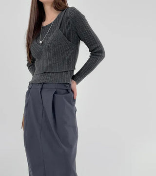 Leon Bustier Ribbed Knit