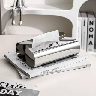 Minimalist Chrome Tissue Box
