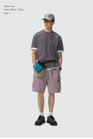 [Monterest] 7A Antibacterial Stitch Panel Relaxed Tee