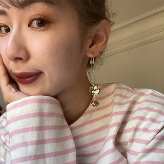 Gold drop earrings