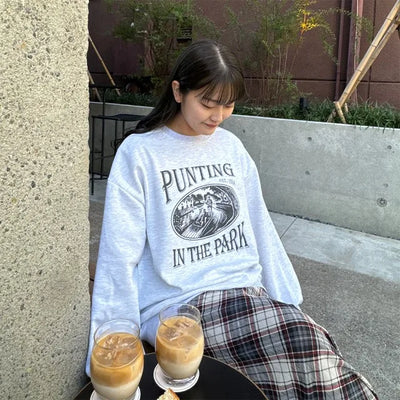 Balloon sleeve sweatshirt