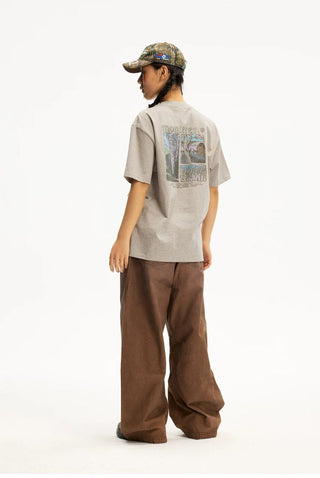 [Monterest] Washed Forest Print Relaxed Fit Tee