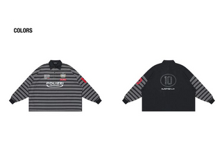 [MASONPRINCE] Striped Long Sleeve Polo