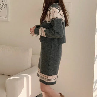 Winter version: Stylish dress with snowflake pattern