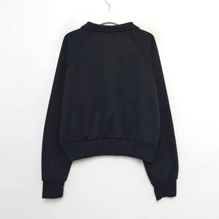 Collared embroidered sweatshirt
