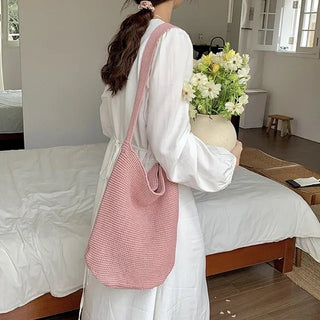 Joy Knit Natural Long Shoulder Bag