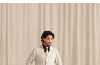 [CULTUM] V-Neck Cotton Cashmere Blend Cardigan