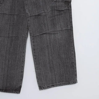 Cargo wide denim pants