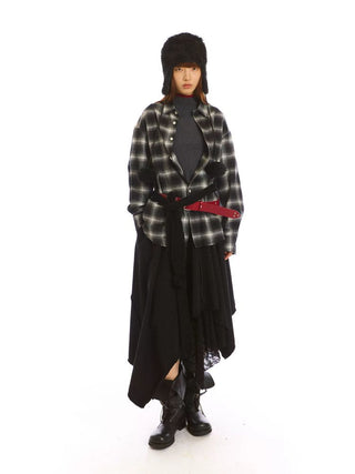 [NeverSeez] Woven Check Casual Shirt