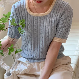 Felin Short-Sleeve Cable Knit