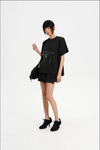[MASONPRINCE] Coated Dog Print Boxy Tee