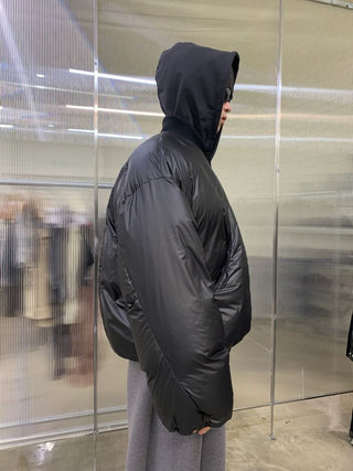 [NEVERSEEZ] Cropped Puffer Down Jacket