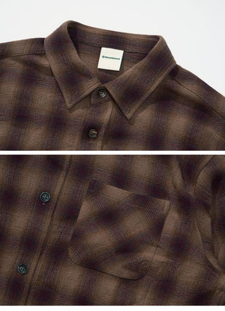 [Monterest] Oversized Yarn-Dyed Plaid Shirt