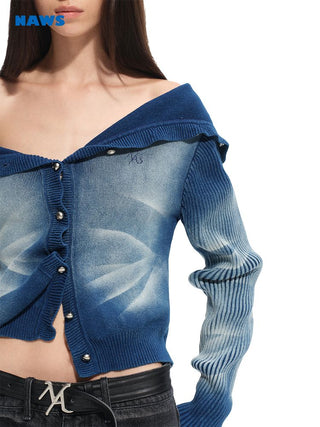 [NOTAWEAR] Denim Lightning Cardigan
