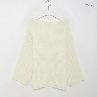 Oversized Boat Neck Knit