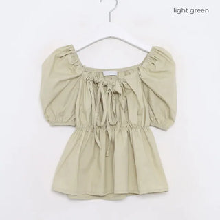2-way Shirred Ribbon Blouse