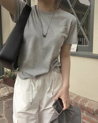 Women's plain cotton t-shirts, 7 colors