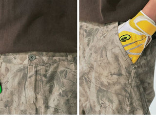 [Monterest] Washed Cotton Cropped Cargo Shorts