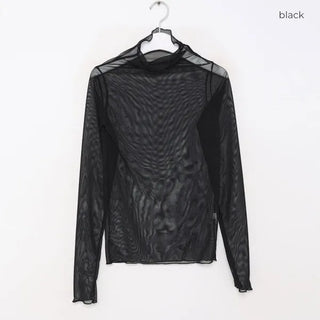 See-through turtleneck t-shirt