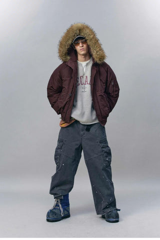 [Monterest] N2B Hooded Down Jacket with Fur Trim