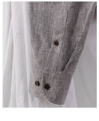 [CULTUM] Linen Half Placket Shirt