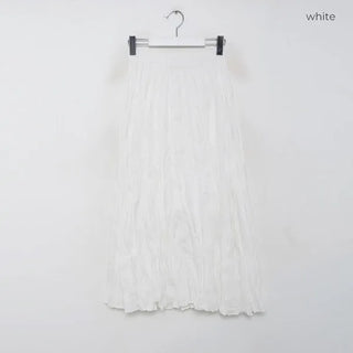 Wrinkle Round Long Skirt