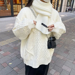 Rib-knit scarf