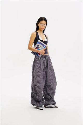 [MASONPRINCE] Gingham Check Balloon Pants & Shorts