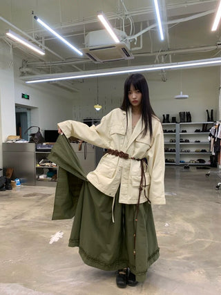 [NEVERSEEZ] Washed Cotton Work Jacket