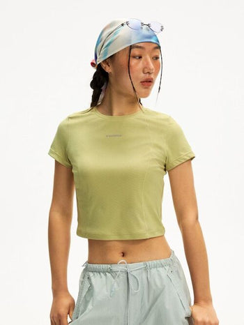 [Monterest] Quick-Dry Slim Fit Cropped Sports Tee