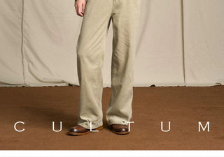 [CULTUM] Cotton Corduroy High Waist Wide Leg Pants