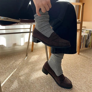 Ribbed long socks